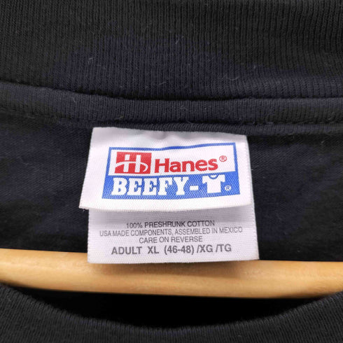 00S Hanes ボディ 二枚タグ 騙し絵 プリント 空と水 Tシャツ メンズ import:XL