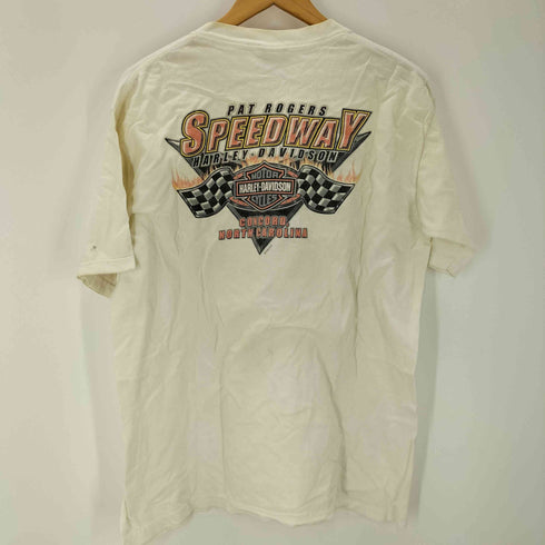 ハーレーダビッドソン HARLEY-DAVIDSON 00S USA製 SPEEDWAY 両面 プリント Tシャツ コピーライト 2002 メンズ import:L