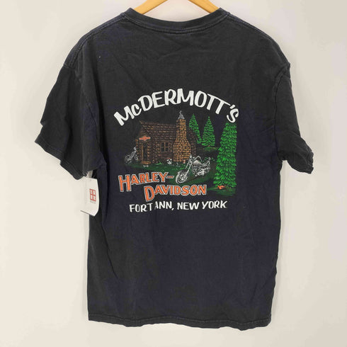 ハーレーダビッドソン HARLEY-DAVIDSON 00S USA製 Hanes ボディ McDERMOTT'S 両面 プリント Tシャツ コピーライト2007 メンズ import:L