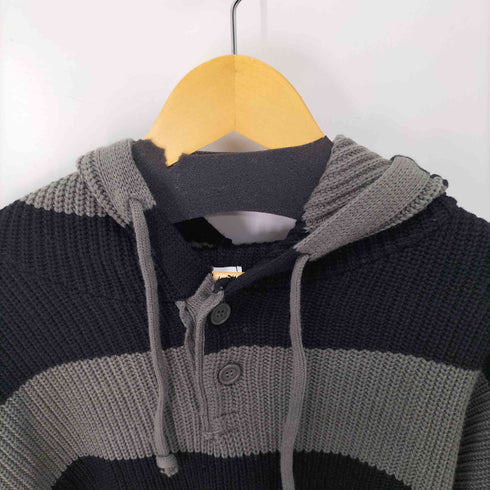 WEEKEND ボーダーニットパーカー メンズ