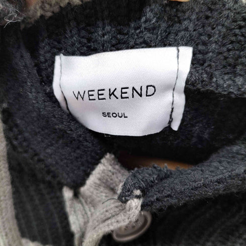 WEEKEND ボーダーニットパーカー メンズ