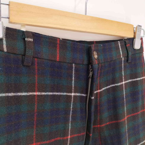 ジェイプレス J.PRESS タータンチェック ウール チェック パンツ レディース 26