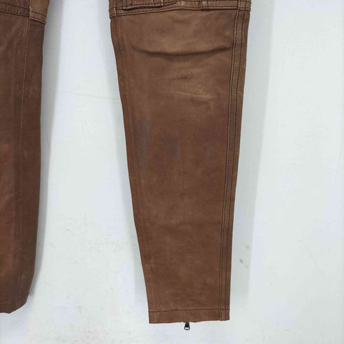 ポロジーンズカンパニーラルフローレン POLO JEANS COMPANY RALPH LAUREN ボタンブランド刻印 レザーパンツ メンズ