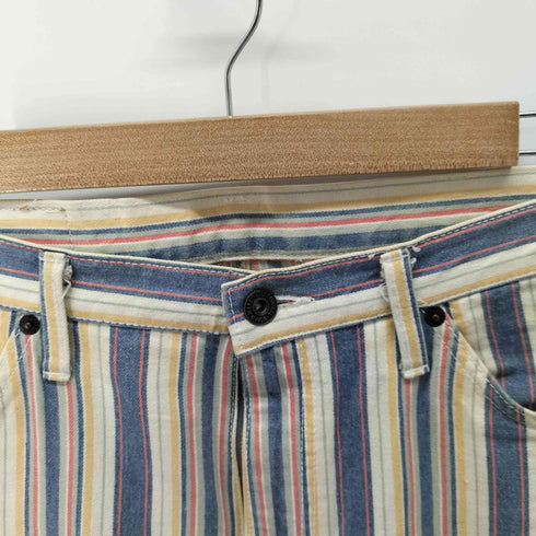 バイソン BISON ストライプ フレア デニム メンズ US:32-33