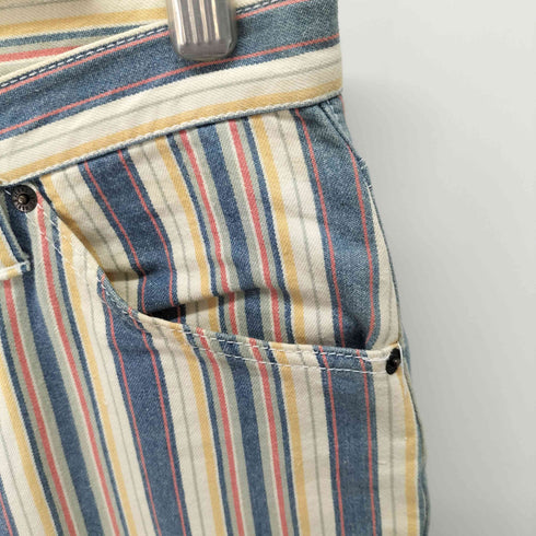 バイソン BISON ストライプ フレア デニム メンズ US:32-33