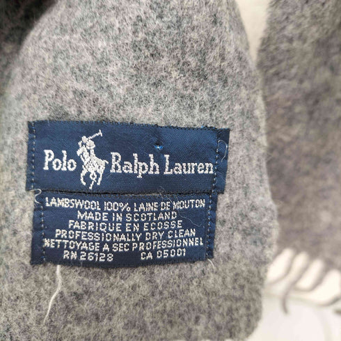 ポロラルフローレン POLO RALPH LAUREN スコットランド製 ラムウール100 マフラー メンズ ONE SIZE