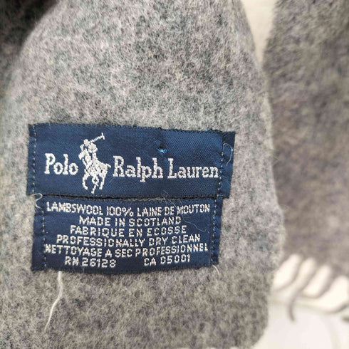 ポロラルフローレン POLO RALPH LAUREN スコットランド製 ラムウール100 マフラー メンズ ONE SIZE