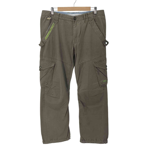 フィフティーファイブディーエスエル 55DSL 裏地ストライプ ワイド カーゴパンツ メンズ