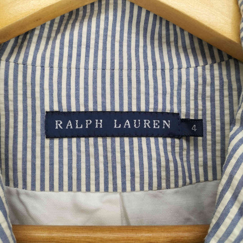 ラルフローレン RALPH LAUREN シアサッカーストライプ2Bテーラードジャケット レディース 4