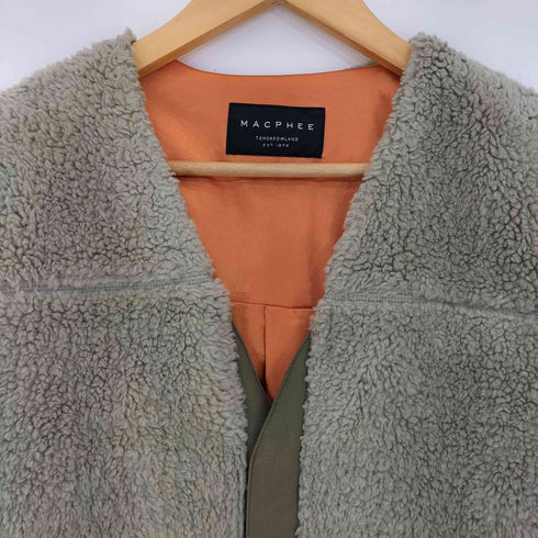 トゥモローランドマカフィー tomorrowland macphee Vネックロングボアブルゾン レディース 36