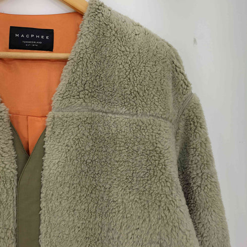 トゥモローランドマカフィー tomorrowland macphee Vネックロングボアブルゾン レディース 36