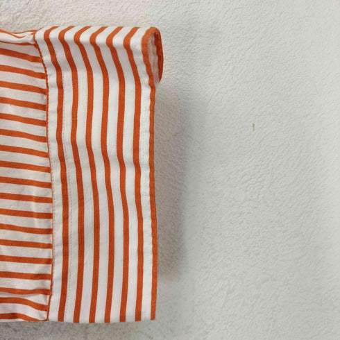 ローレンラルフローレン LAUREN RALPH LAUREN ロゴ刺繍ストライプ七分袖シャツ レディース XL