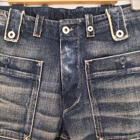 ディーゼル DIESEL 00s Y2K フラップポケット ボタンフライ ワイドデニムパンツ メンズ 30