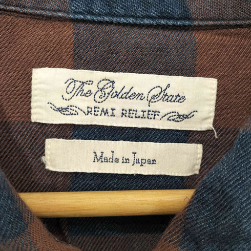 レミレリーフ REMI RELIEF レーヨン ブロックチェックシャツ メンズ JPN:M