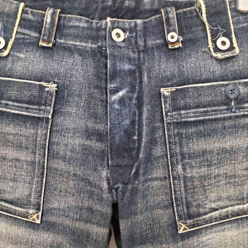 ディーゼル DIESEL 00s Y2K フラップポケット ボタンフライ ワイドデニムパンツ メンズ 32