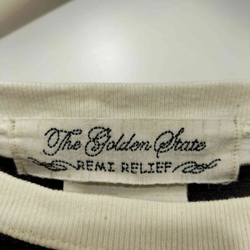 レミレリーフ REMI RELIEF インディゴボーダークルー 長袖 ロンT メンズ JPN:M