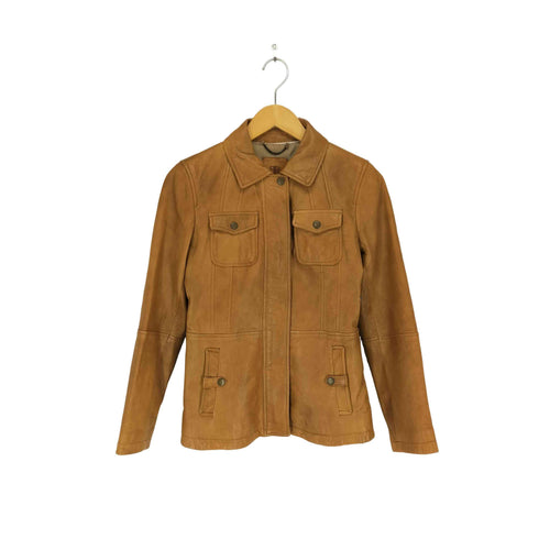 バナナリパブリック BANANA REPUBLIC OLD シープスキン比翼レザージャケット レディース JPN:S