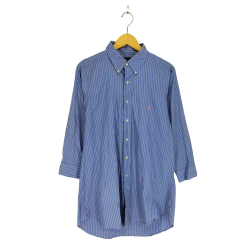 ラルフローレン RALPH LAUREN CLASSIC FIT ポニー刺繍 ストライプBDシャツワンピース レディース 17