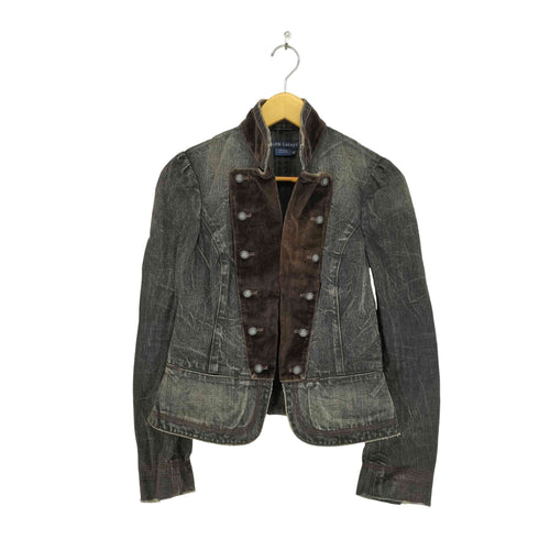 ラルフローレン RALPH LAUREN ベロア切替デニムジャケット レディース 3f