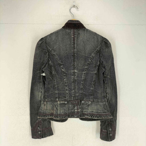 ラルフローレン RALPH LAUREN ベロア切替デニムジャケット レディース 3f