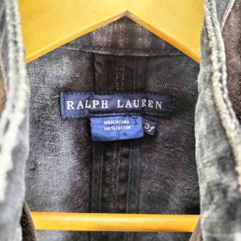 ラルフローレン RALPH LAUREN ベロア切替デニムジャケット レディース 3f