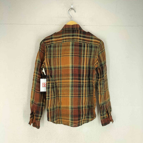 ラルフローレン RALPH LAUREN リネン100 エポレット付チェックシャツ レディース 2