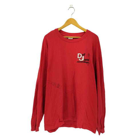 アンビル Anvil 90s USA製 DEF JAM RECORDINGS クラシックロゴプリント クルーネックロンT メンズ 2X