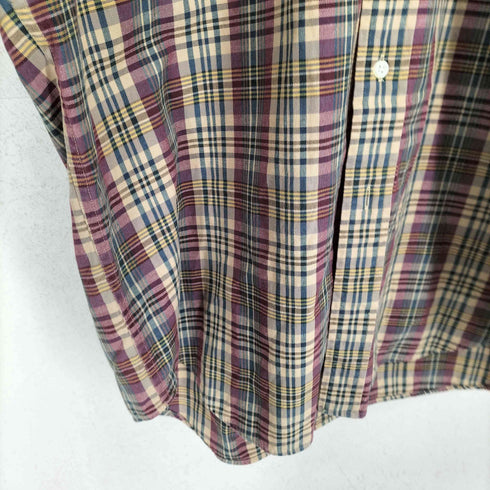 ラルフローレン RALPH LAUREN チェック柄 ボタンダウンシャツ メンズ import:L