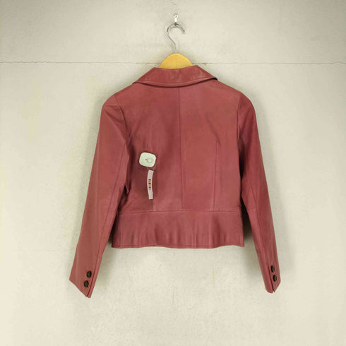ALMAenROSE Lamb leather デザインカラー 4Bテーラードジャケット レディース 38