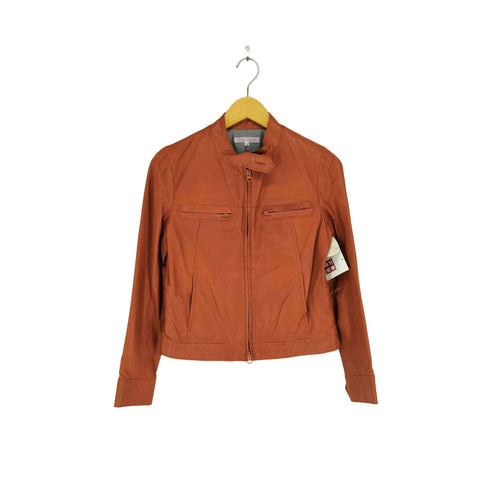 ALMAenROSE Lamb leather ダブルジップ シングルラムレザージャケット レディース 38