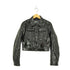 ディーゼル DIESEL G-MAGNOLIA 光沢コーティング ボイルドウールブレンド クロップドジャケット レディース XS