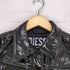 ディーゼル DIESEL G-MAGNOLIA 光沢コーティング ボイルドウールブレンド クロップドジャケット レディース XS