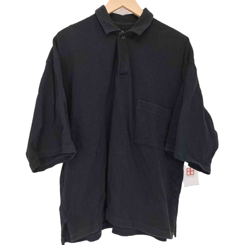 ムジラボ MUJI labo 涼感洗いざらしサッカー織り半袖布帛ポロシャツ メンズ XXS-XS