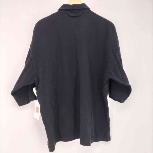 ムジラボ MUJI labo 涼感洗いざらしサッカー織り半袖布帛ポロシャツ メンズ XXS-XS