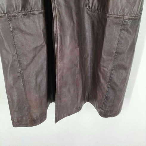 GEORGE TOWN Cow Leather 比翼レザーロングコート メンズ JPN:L