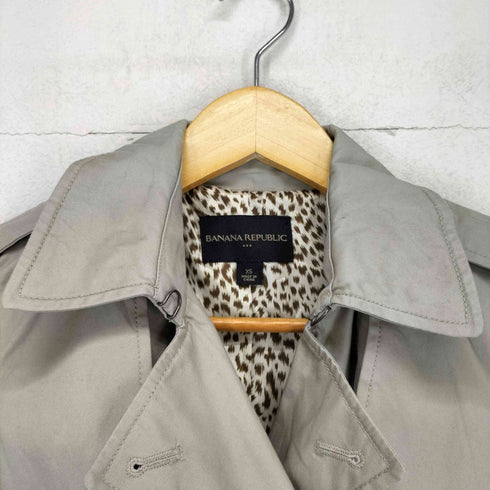 バナナリパブリック BANANA REPUBLIC 裏地レオパードトレンチコート レディース XS