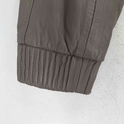 マンゴー MNG genuine leather シングルレザーライダースジャケット レディース import:M