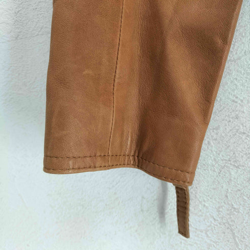 トラサルディ TRUSSARDI TRU TRUSSARDI ノーカラーレザーライダースジャケット レディース JPN:40