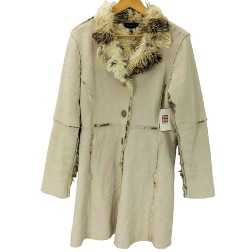 True Grit 裏地ファー使い切替ステンカラーコート レディース import:M