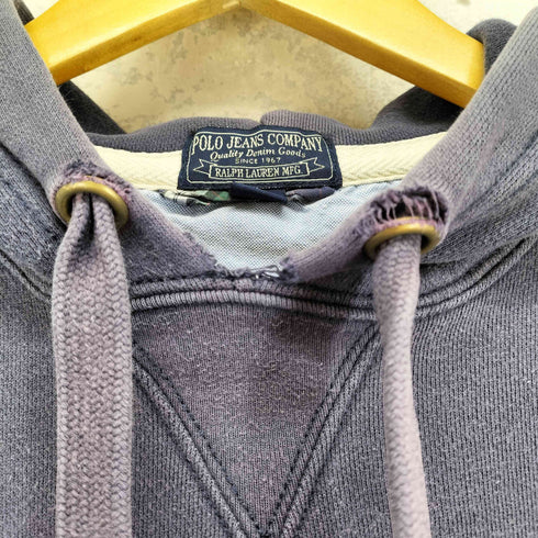 ポロジーンズカンパニーラルフローレン POLO JEANS COMPANY RALPH LAUREN 星条旗パッチ Vガゼットプルオーバーパーカー メンズ M