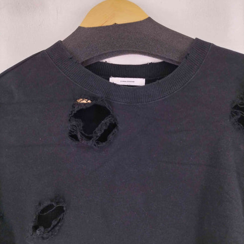 ダメージリメイク クルーネックスウェット メンズ