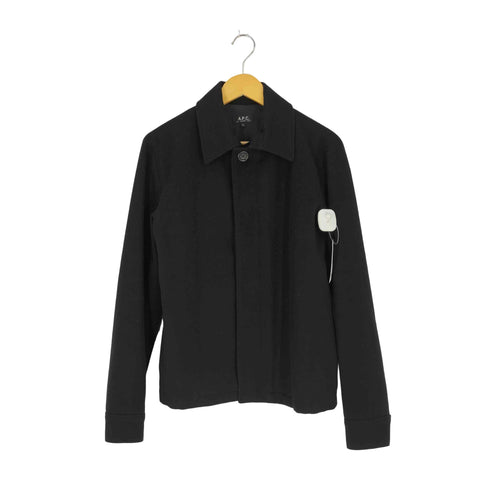 アーペーセー A.P.C. 00S ウクライナ製 メルトンウール ステンカラー ショートコート メンズ import:S