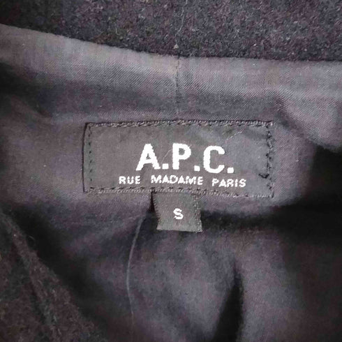 アーペーセー A.P.C. 00S ウクライナ製 メルトンウール ステンカラー ショートコート メンズ import:S