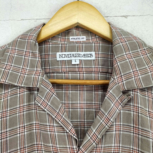 インディヴィジュアライズドシャツ individualized shirts ATHLETIC FIT オープンカラー L/S シャツ メンズ L