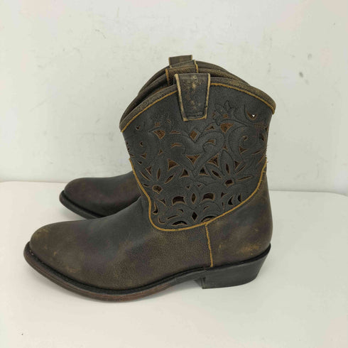 アッシュ ASH LASER CUT LEATHER WESTARN BOOTS レーザカットレザーウエスタンブーツ レディース EUR:36