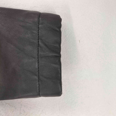 シップス SHIPS lamb leather ラムレザーノーカラージャケット レディース M