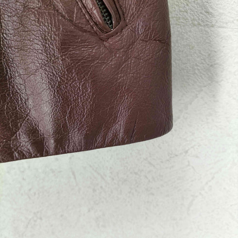 COVINGTON GENUINE LEATHER リアルレザージップジャケット メンズ S
