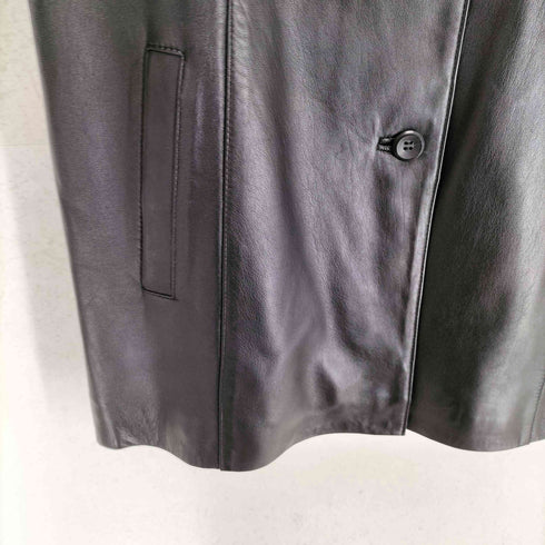 mia coma lamb leather イタリアンラムレザーステンカラーコート レディース 13