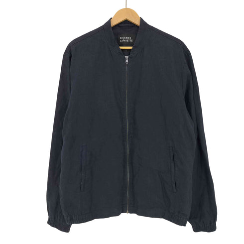 GALERIES LAFAYETTE リネン100 ジップアップブルゾン メンズ