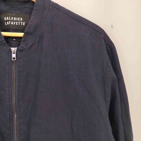GALERIES LAFAYETTE リネン100 ジップアップブルゾン メンズ